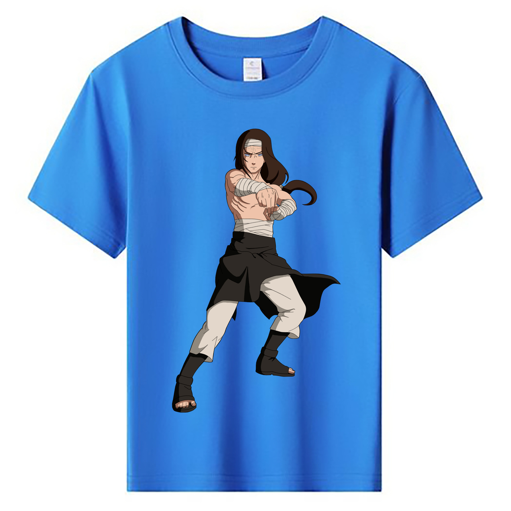 （画像用） NARUTO -ナルト- 日向ネジ Hyūga Neji 綿100％キッズTシャツ（フロントプリント）